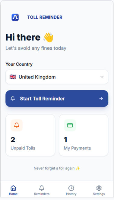Toll Reminder